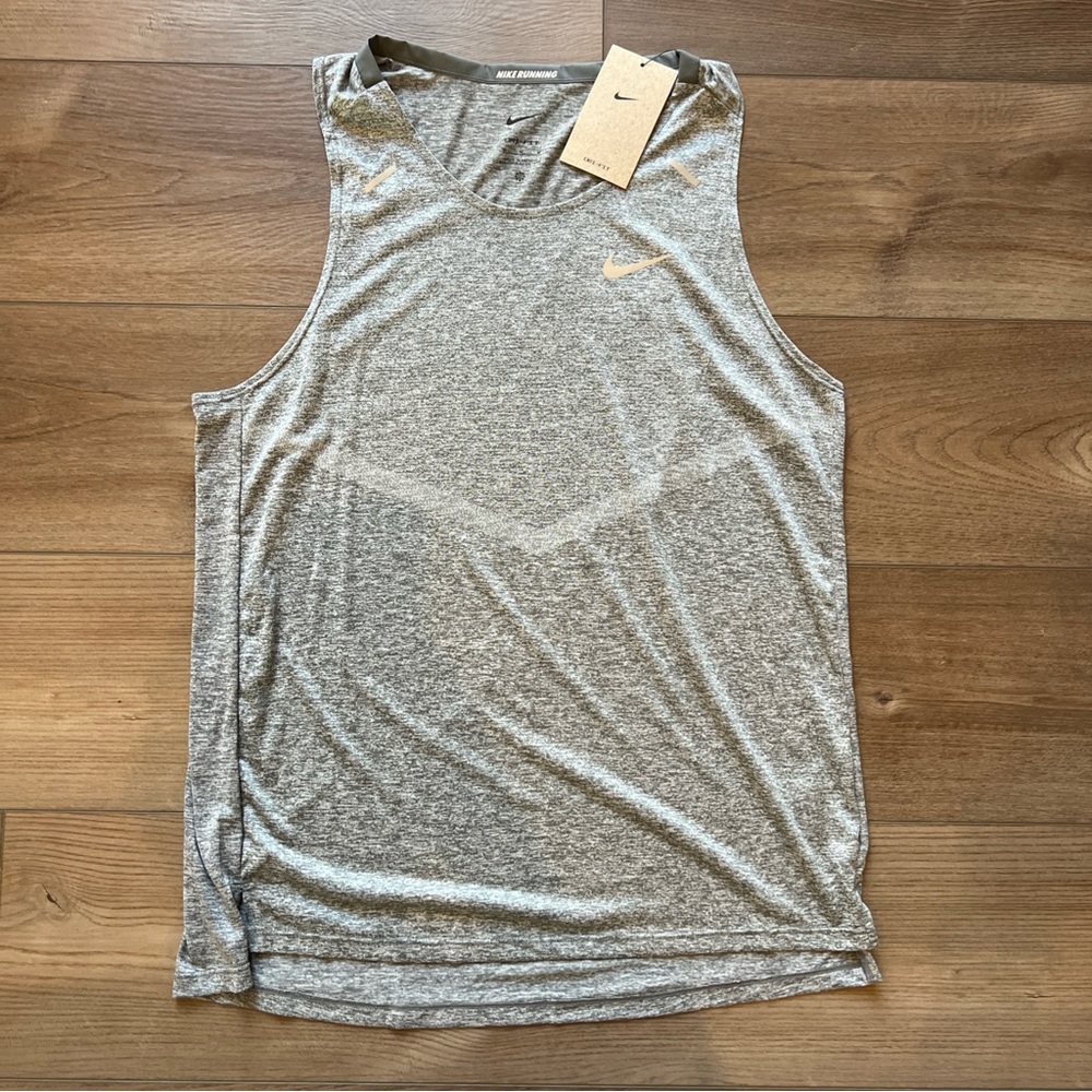 Nike Men's Dri-FIT Rise 365 Running Tank Top Gray CZ9179-084